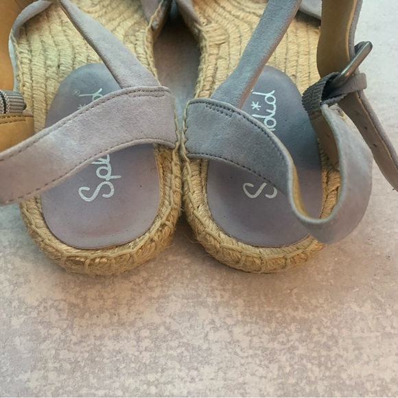Splendid Suede Buckle Bow Front Sandals - Picture 5 of 7